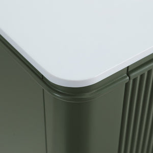 English Elm 36" Floating Sage Green Bathroom Vanity with Integrated Acrylic Basin Two Drawers W1826P449927