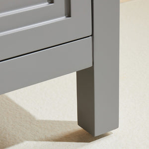 English Elm Fully Assembled 18 Inch Bathroom Vanity with Ceramic Sink Top and Soft Close Doors Grey W1826P499005