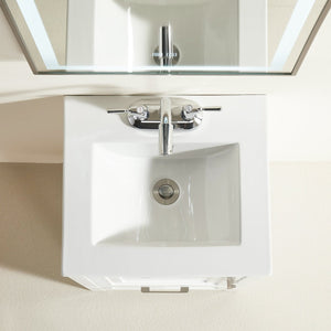 English Elm Fully Assembled White Bathroom Vanity with Ceramic Top and Soft Close Doors W1826S00009