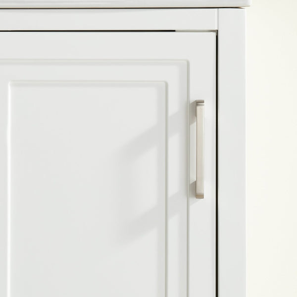 English Elm Fully Assembled White Bathroom Vanity with Ceramic Top and Soft Close Doors W1826S00009