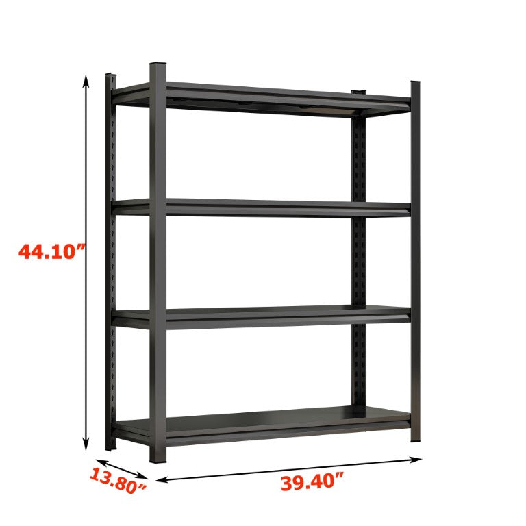 English Elm 4-Layer Steel Shelving Unit Heavy Duty Adjustable Garage and Kitchen Storage Rack W1831P365787