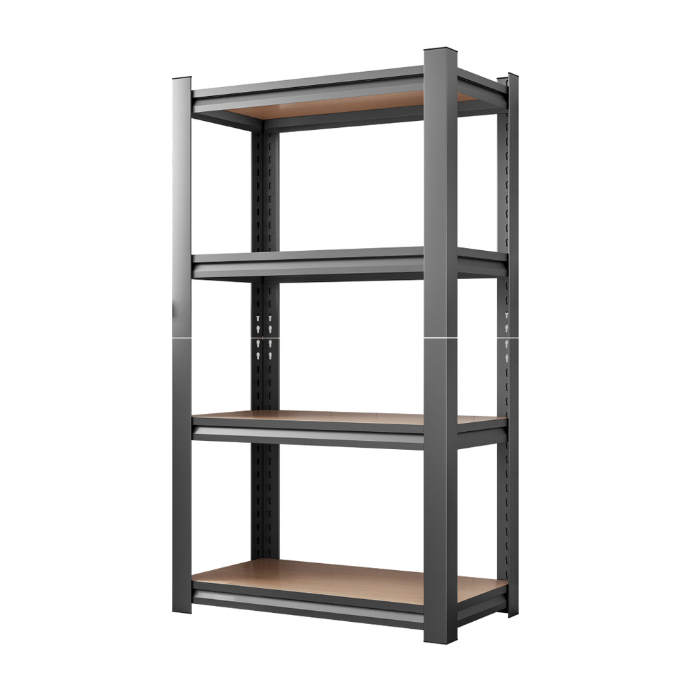 English Elm 4-layer Steel and Mdf Open Shelving Unit Heavy Duty Storage Rack for Garage or Kitchen W1831P372651
