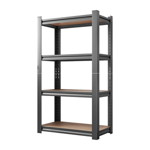 English Elm 4-layer Steel and Mdf Open Shelving Unit Heavy Duty Storage Rack for Garage or Kitchen W1831P372651
