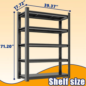 English Elm 5-Tier Heavy Duty Steel Garage Shelving Unit with 2000Lb Capacity and Snap Lock Assembly W1831P494439