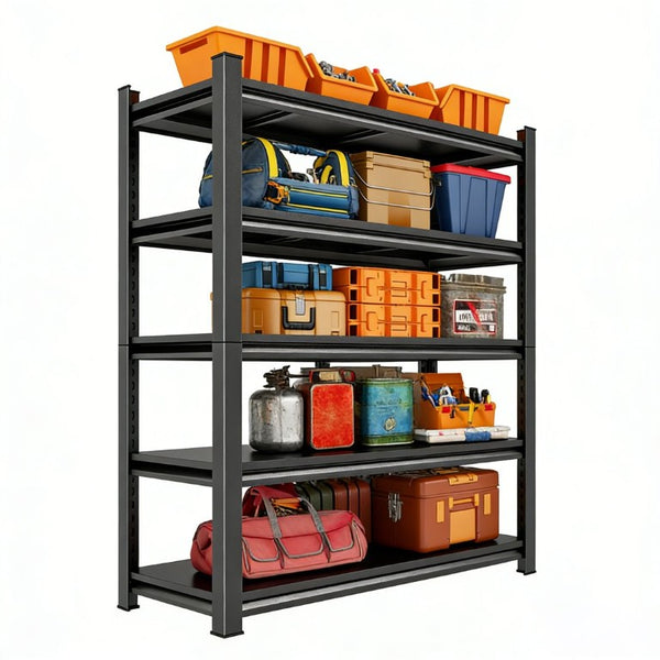 English Elm 5-Tier Heavy Duty Steel Garage Shelving Unit with 2000Lb Capacity and Snap Lock Assembly W1831P494439