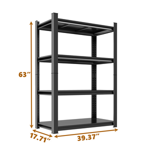 English Elm 63-Inch Heavy Duty Metal Shelving Unit 1200 Lb Capacity Adjustable 4-Tier Garage Rack W1831P519470