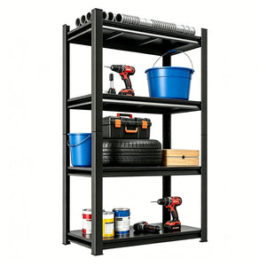 English Elm 63-Inch Heavy Duty Metal Shelving Unit 1200 Lb Capacity Adjustable 4-Tier Garage Rack W1831P519470