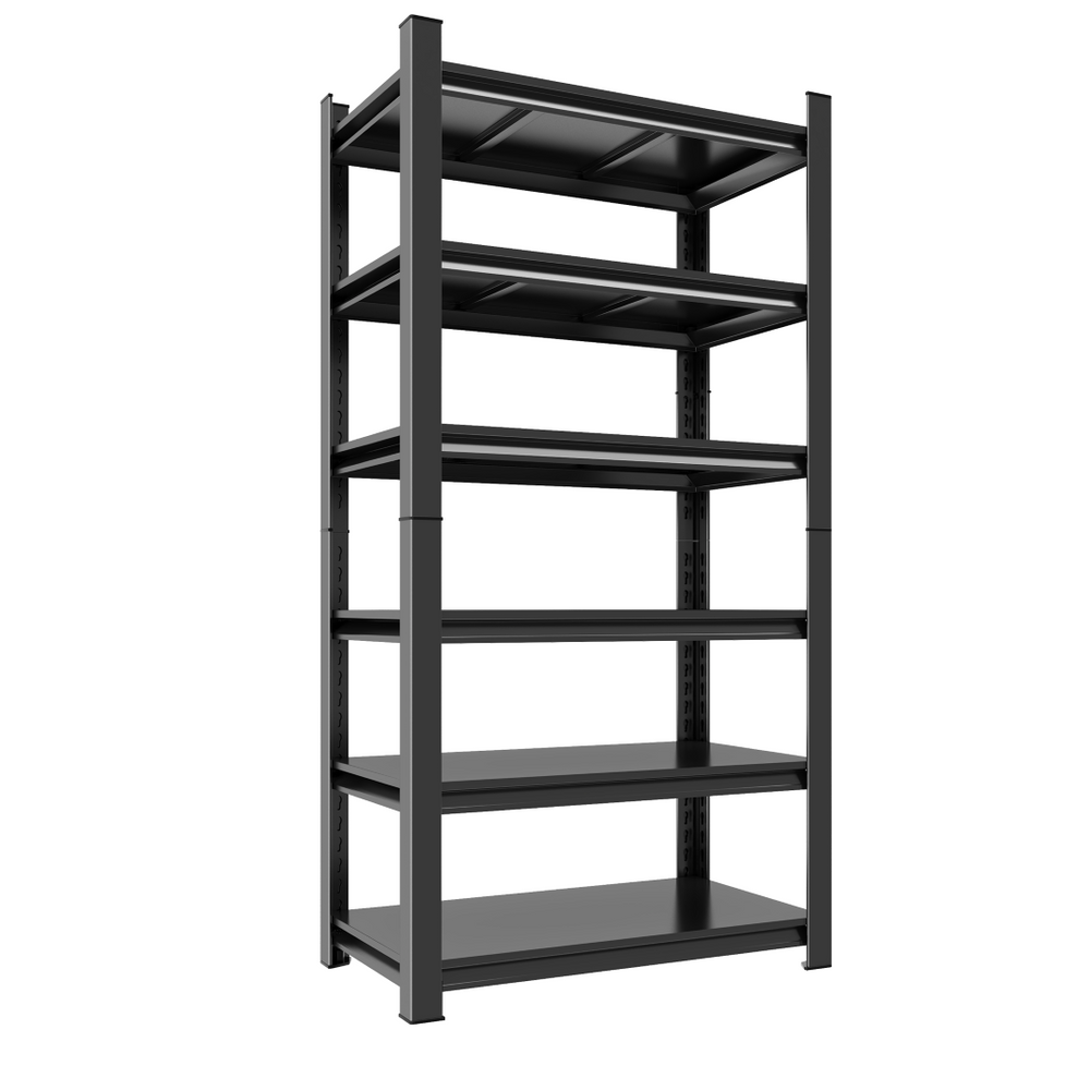 English Elm 6-Tier Powder-Coated Steel Garage Shelving Unit with Adjustable Snap-Lock Frame 82 In W1831P526075