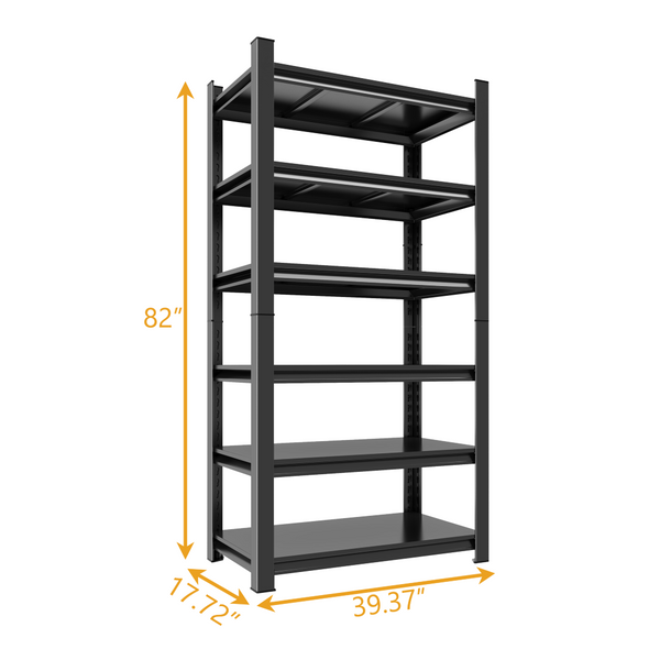 English Elm 6-Tier Powder-Coated Steel Garage Shelving Unit with Adjustable Snap-Lock Frame 82 In W1831P526075