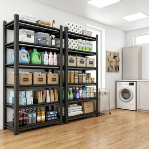 English Elm 6-Tier Powder-Coated Steel Garage Shelving Unit with Adjustable Snap-Lock Frame 82 In W1831P526075