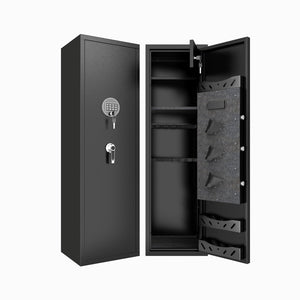 English Elm 57" Steel Gun Safe with Digital Keypad Fits Rifles Handguns Pre-assembled Floor Cabinet W1831P536954