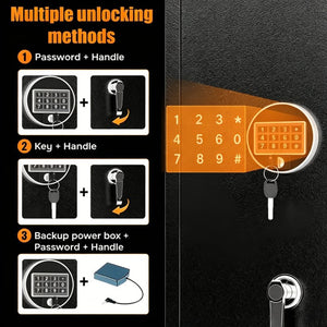 English Elm 57" Steel Gun Safe with Digital Keypad Fits Rifles Handguns Pre-assembled Floor Cabinet W1831P536954