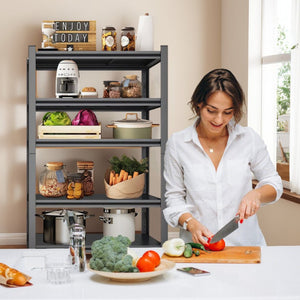 English Elm 5-tier Cold-rolled Steel Shelving Unit Industrial Powder-coated Rack with Adjustable Levels W1831P539019