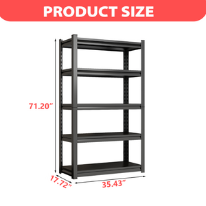 English Elm 5-Tier Steel Shelving Unit 2000 Lb Capacity Powder Coated Garage Storage Rack W1831P554229