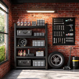 English Elm 5-Tier Steel Shelving Unit 2000 Lb Capacity Powder Coated Garage Storage Rack W1831P554229