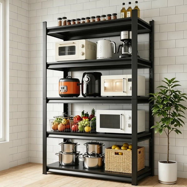 English Elm 5-Tier Steel Shelving Unit 2000 Lb Capacity Powder Coated Garage Storage Rack W1831P554229