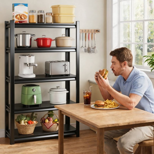 English Elm 5-Tier Steel Shelving Unit 2000 Lb Capacity Powder Coated Garage Storage Rack W1831P554229