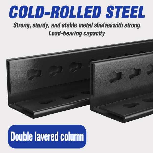 English Elm 6‑Tier Cold-Rolled Steel Shelving Unit Heavy Duty Garage Basement Warehouse Rack W1831P556751