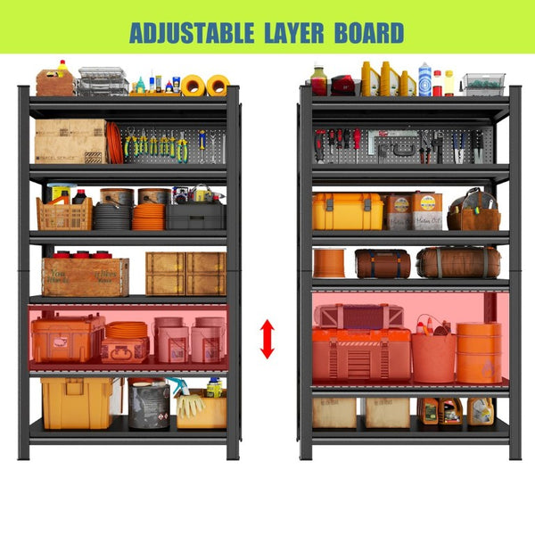 English Elm 6‑Tier Cold-Rolled Steel Shelving Unit Heavy Duty Garage Basement Warehouse Rack W1831P556751