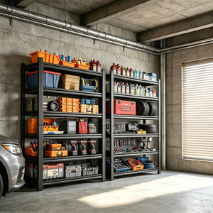 English Elm 6‑Tier Cold-Rolled Steel Shelving Unit Heavy Duty Garage Basement Warehouse Rack W1831P556751