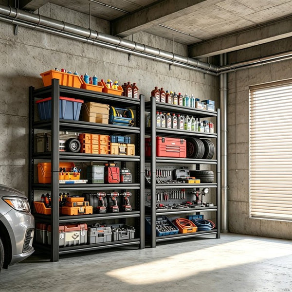 English Elm 6‑Tier Cold-Rolled Steel Shelving Unit Heavy Duty Garage Basement Warehouse Rack W1831P556751
