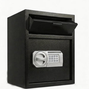 English Elm Commercial Steel Drop Slot Safe with Digital Keypad Anti-Theft Alarm for Office Use W1831P563144