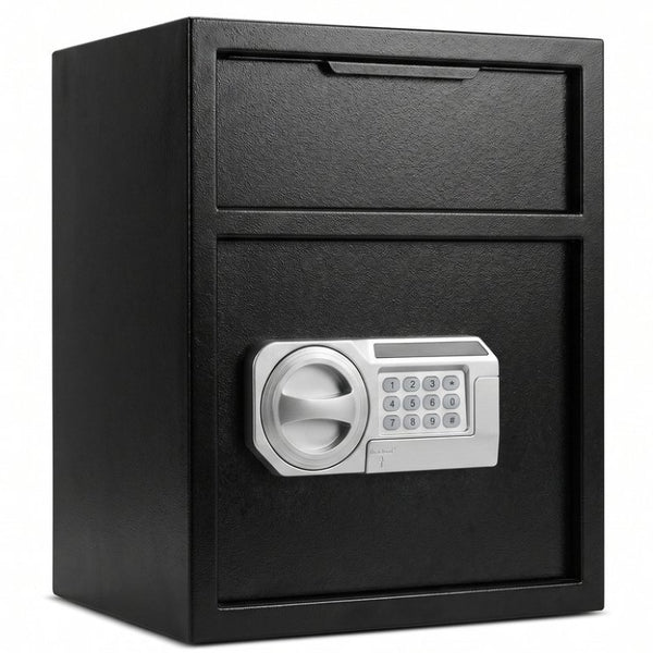 English Elm Commercial Steel Drop Slot Safe with Digital Keypad Anti-Theft Alarm for Office Use W1831P563144
