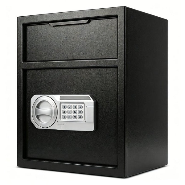 English Elm Commercial Steel Drop Slot Safe with Digital Keypad Anti-Theft Alarm for Office Use W1831P563144