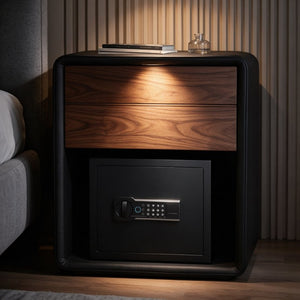 English Elm 1.2 Cu Ft Steel Home Safe with Biometric Fingerprint Access and Anti-Pry Bolts W1831P604703