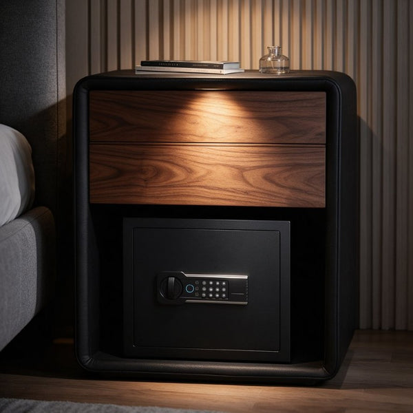 English Elm 1.2 Cu Ft Steel Home Safe with Biometric Fingerprint Access and Anti-Pry Bolts W1831P604703