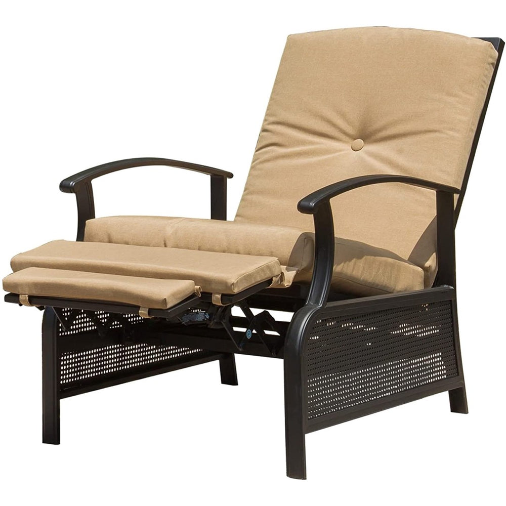 English Elm Patio Zero Gravity Recliner with Olefin Cushions Steel Frame Outdoor Lounge Chair W1859113292