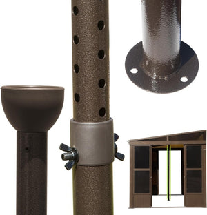 English Elm Universal Gazebo Support Post Adjustable Telescoping Column for All Season Stability W1859P427732