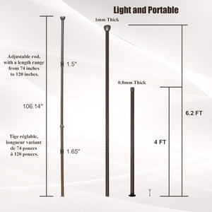 English Elm Universal Gazebo Support Post Adjustable Telescoping Column for All Season Stability W1859P427732