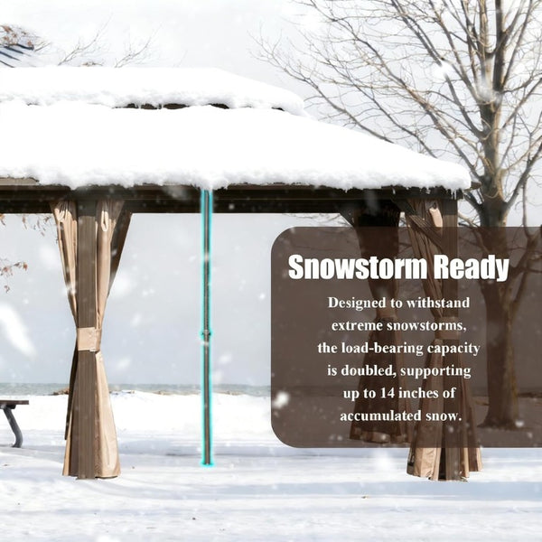 English Elm Universal Gazebo Support Post Adjustable Telescoping Column for All Season Stability W1859P427732