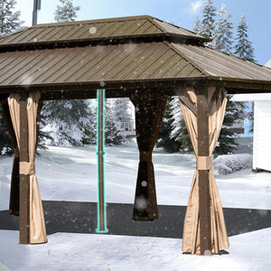 English Elm Universal Gazebo Support Post Adjustable Telescoping Column for All Season Stability W1859P427732