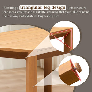 English Elm Outdoor Aluminum Bar Table with Teak Finish Rust Proof Patio Counter Height Stand W1859P508301