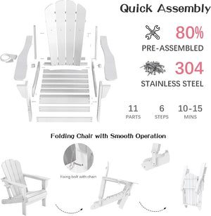 English Elm Adjustable Aluminum Outdoor Chaise Lounge Five Position Recliner for Pool and Patio White HDPE 29.37 L x 27.56 W x 34.21 H W1859P514784