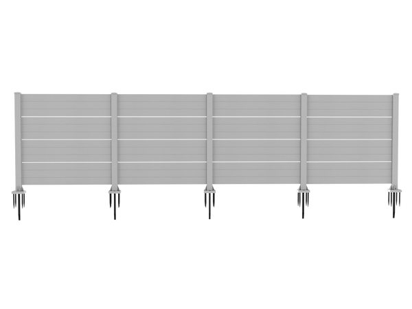English Elm 50" Outdoor Vinyl Privacy Screen Three Panel Aluminum Post Yard Ac Enclosure White W1859P528382