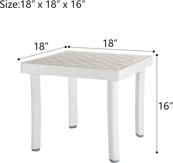 English Elm Pool Chaise Lounge Aluminum Frame Textilene Sling with Side Table Five Reclining Pos W1859P535433