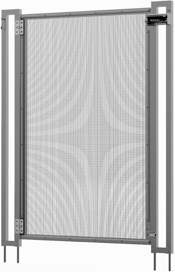 English Elm Self-Closing Aluminum Pool Gate with Drill Guide Bundle Powder Coated Mesh Panel 5FT Gate and Drill Guide Bundle W1859P557494