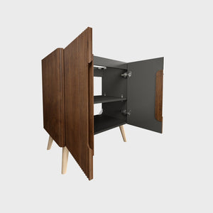 English Elm Cc0430f305 Etna Freestanding Walnut Grain Bathroom Vanity Cabinet with Soft Close Doors W1865P183300