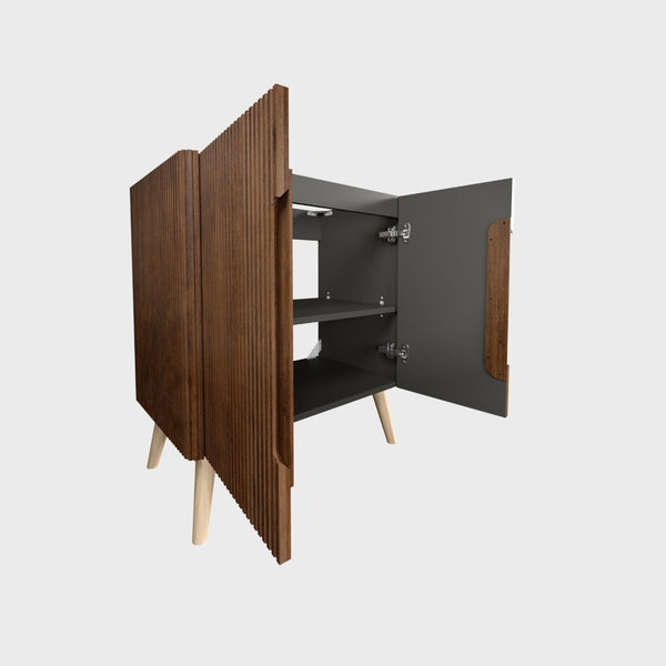 English Elm Cc0430f305 Etna Freestanding Walnut Grain Bathroom Vanity Cabinet with Soft Close Doors W1865P183300