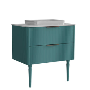 English Elm Elena-30F-311T Freestanding Bathroom Vanity Cabinet with Soft-Close Drawers and Oak Finish W1865P287851
