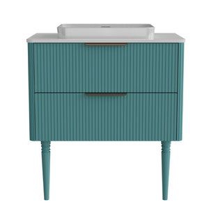 English Elm Elena-30F-311T Freestanding Bathroom Vanity Cabinet with Soft-Close Drawers and Oak Finish W1865P287851