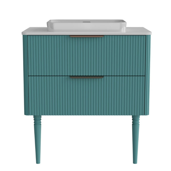 English Elm Elena-30F-311T Freestanding Bathroom Vanity Cabinet with Soft-Close Drawers and Oak Finish W1865P287851