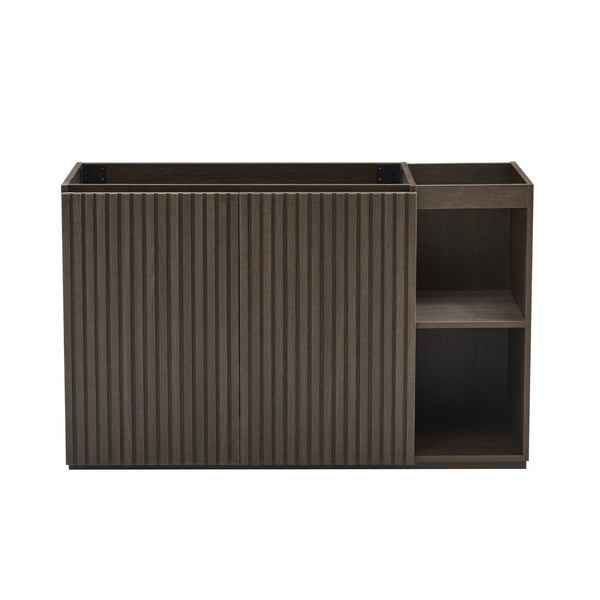 English Elm Galan Floating Walnut Bathroom Vanity with Granite Sink and Four Soft Close Drawers W1865P442942