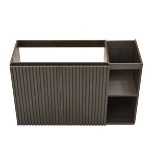English Elm Galan Floating Walnut Bathroom Vanity with Granite Sink and Four Soft Close Drawers W1865P442942