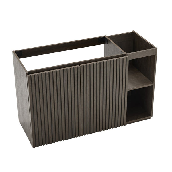 English Elm Galan Floating Walnut Bathroom Vanity with Granite Sink and Four Soft Close Drawers W1865P442942