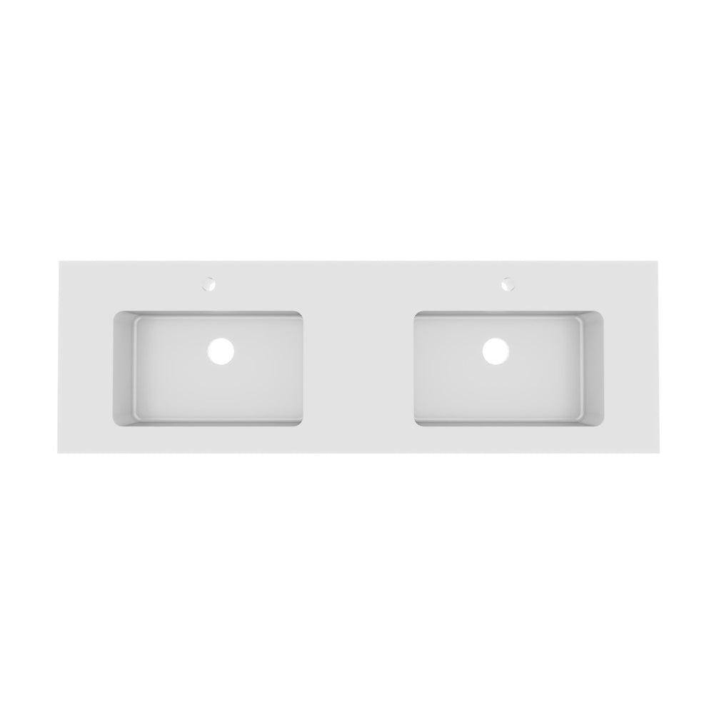 English Elm Bb0272y131 Seamless Solid Surface Integrated Basin Glossy White Minimalist Bath W1865P442969