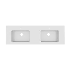 English Elm Bb0272y131 Seamless Solid Surface Integrated Basin Glossy White Minimalist Bath W1865P442969